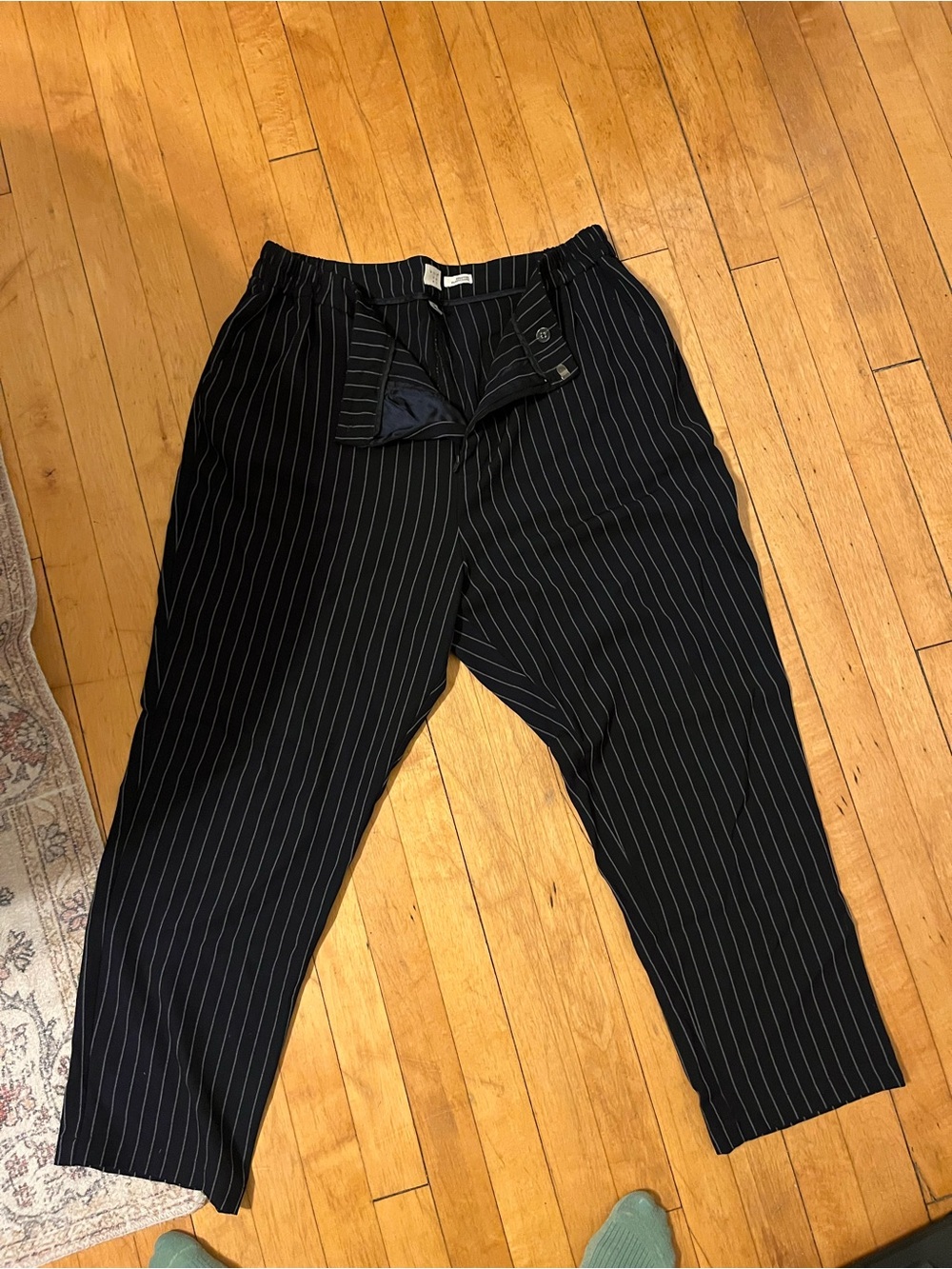 Black Pinstripe Dress Pants womens